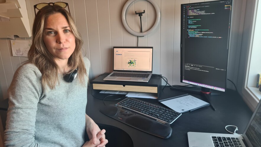 - Vi har hele tiden diskusjoner om AI og etikk, senest i forrige uke, forteller Julia Flament-Wallin. 📸: Privat