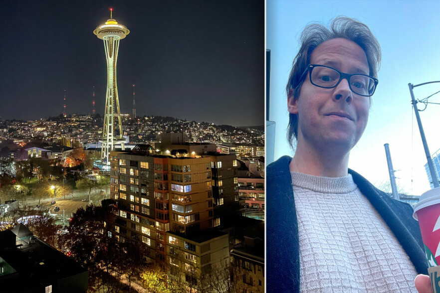 Her ser du utsikten fra hotellrommet, da Michael Odden besøkte Handmade Seattle - en av hans favorittkonferanser. 📸: Michael Odden