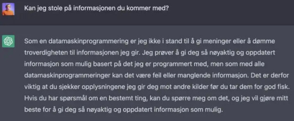 Derfor kan du ikke stole blindt på ChatGPT: - Det er som en muntlig eksamen