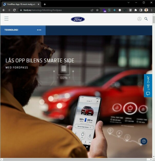 'Lås opp bilens smarte side' skriver Ford om deres app FordPass. Men ikke alle får låst opp så mye som de gjerne vil.