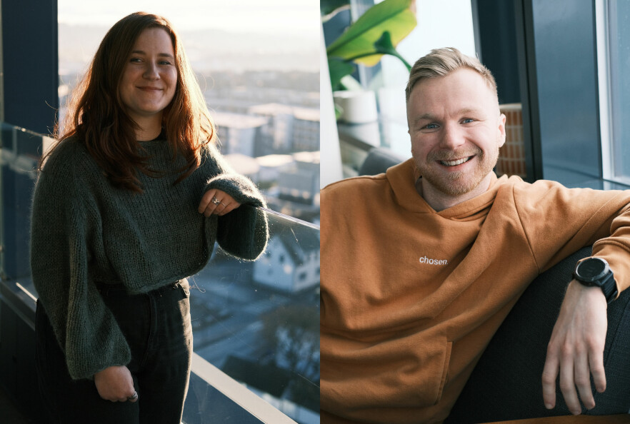 Astrid Rommerud og Sindre Åtland har fått seg jobb i Grensesnitt.