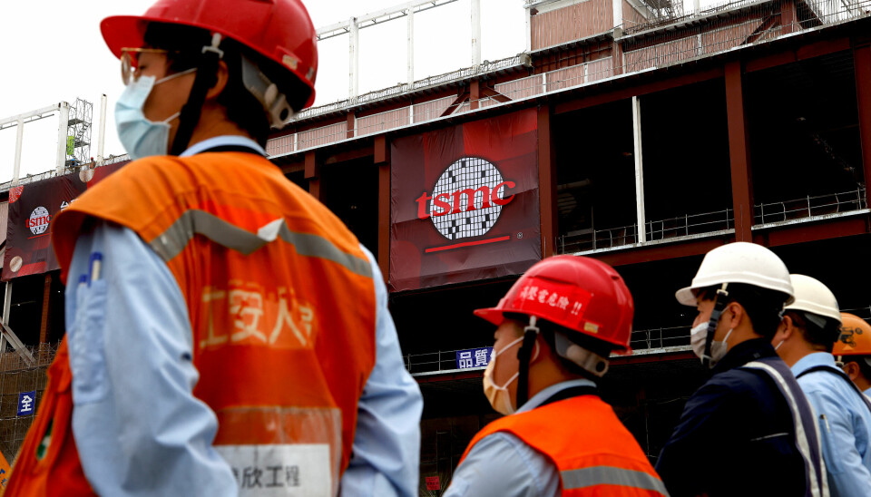 Den taiwanske databrikke-giganten TSMC holder en seremoni i anledningen masseproduksjonen av databrikker på tre nanometer. 📸: REUTERS/Ann Wang