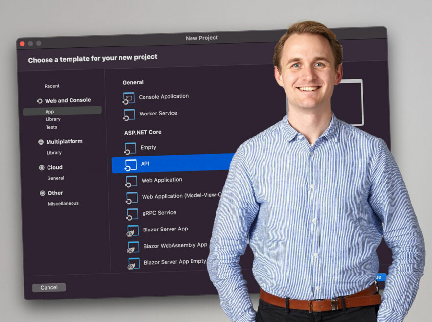 'Jeg anser meg selv som en fullstackutvikler. Likevel har jeg de siste par årene jobbet aller mest med frontend, så jeg har mildt sagt ikke .NET i fingrene for tiden.' 📸: Bekk / kode24