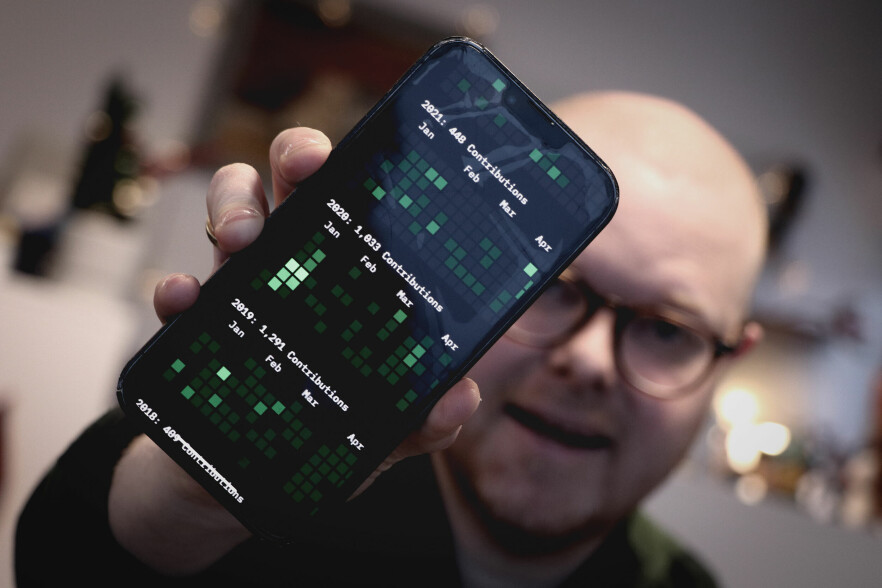 Lyst til å dele en kul oversikt over dine Github-bidrag? Da skal du bruke tjenesten Github-contributions. 📸: Ole Petter Baugerød Stokke