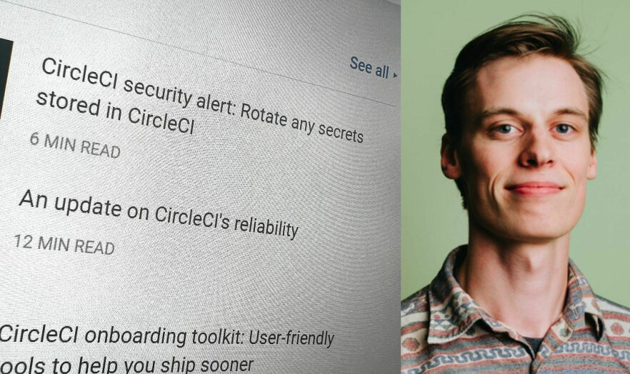 DevOps-leder Kevin Midbøe i Aller Media sin utviklingsavdeling brukte en hel dag på å rette opp problemene med CircleCI.
