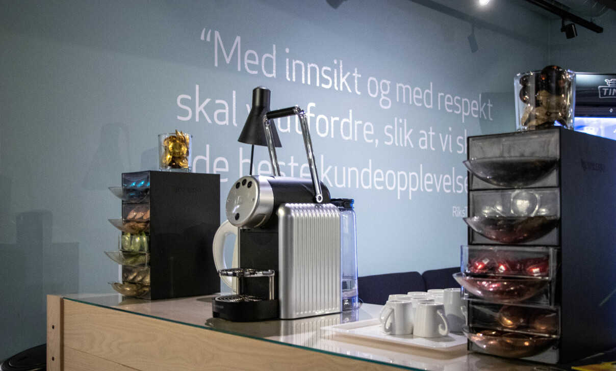 En av flere forskjellige kaffemaskiner. 📸: Kurt Lekanger