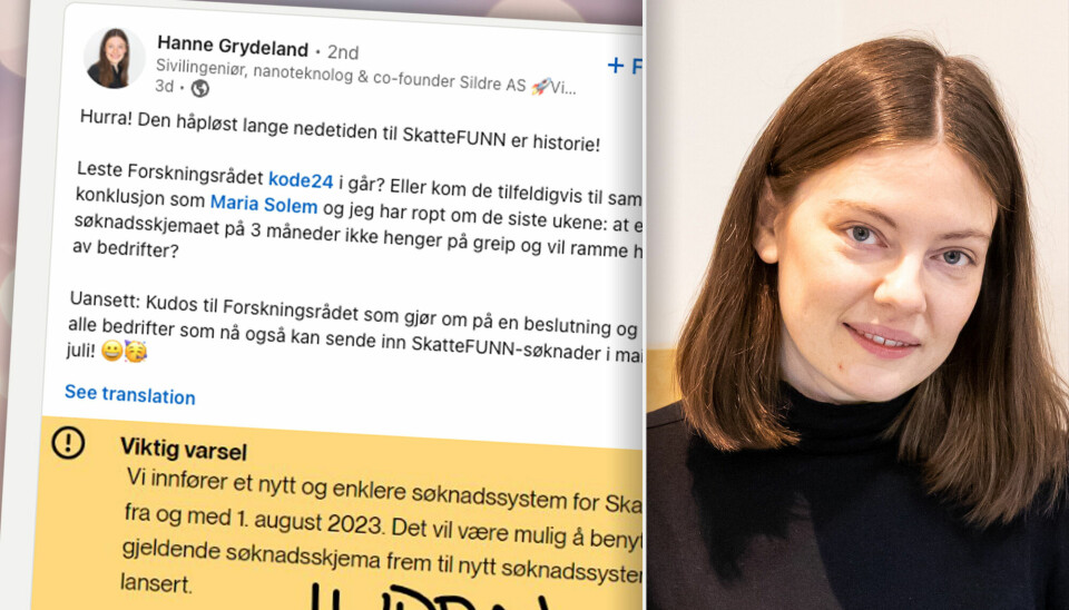 Hanne Grydeland i Sildre AS er fornøyd med at den varslede nedetiden på tre måneder nå er historie. 📸: Sildre AS / kode24