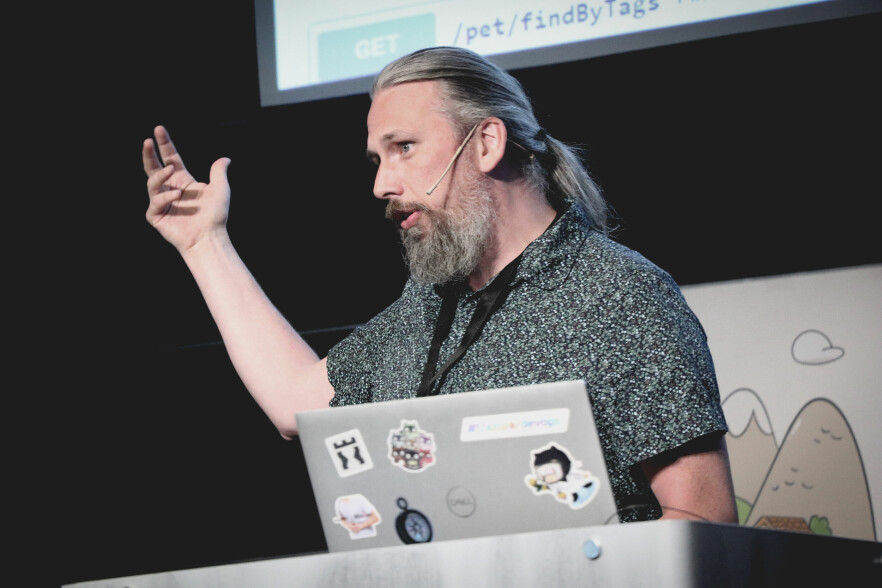 Johannes Brodwall er uenig i at ikke en skikkelig fullstack-utvikler finnes. 📸: Ole Petter Baugerød Stokke