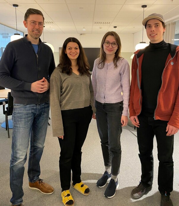 Her står Daria sammen med kollegaene sine i Jobbnorge. 📸: Privat