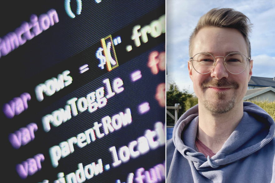 Kristian Aker Richardsen slår et slag for det enkle; jQuery. Også fordi du kan lære ett og annet. 📸: Privat / Ole Petter Baugerød Stokke