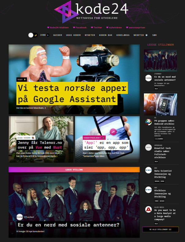 Sånn så kode24 ut 24. januar 2020, altså for over tre år sida. 'Føler du deg gammal, ennå?' Det liker folk å spørre om i slike tilfeller.