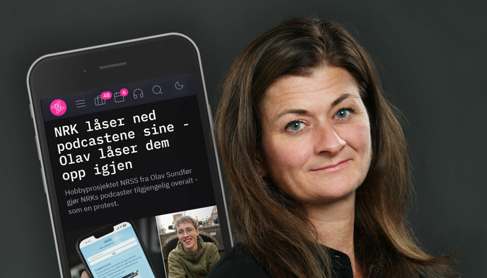 Radiosjef Cathinka Rondan i NRK har ikke allverdens til overs for Olav Sundfør sitt hobbyprosjekt NRSS, som får NRKs podcaster inn i alle podcast-apper gjennom RSS. 📸: NRK / kode24