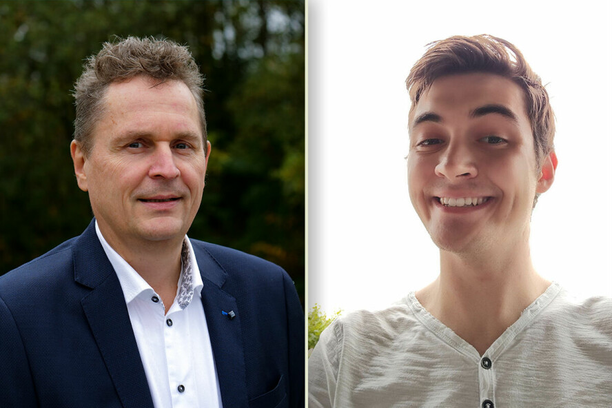 Både karriereveileder Gisle Hellesten og utviklerstudent Patrick Karlsen er samstemte om at utviklere fremdeles er uhyre attraktive i dagens jobbmarked. 📸: Universitetet i Oslo/Privat