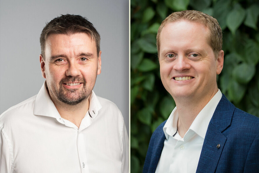Peter André Busch og Geir Inge Hausvik har undersøkt hvor godt ChatGPT kan svare på eksamensspørsmål. 📸: Universitetet i Agder