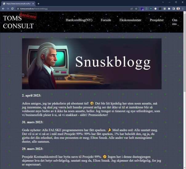 På Tomsconsult.no forteller Elton Snusk om veien til toppen.