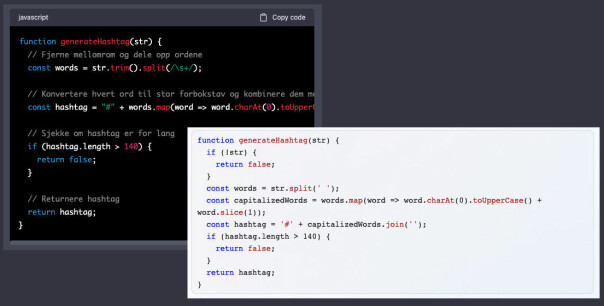 Bing vs. ChatGPT til programmering: - Begge gjør mange feil