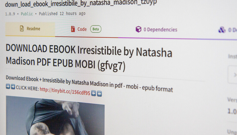 Npm skal i utgangspunktet inneholde JavaScript-pakker, men spam har blitt et stort problem. 📸: Kurt Lekanger