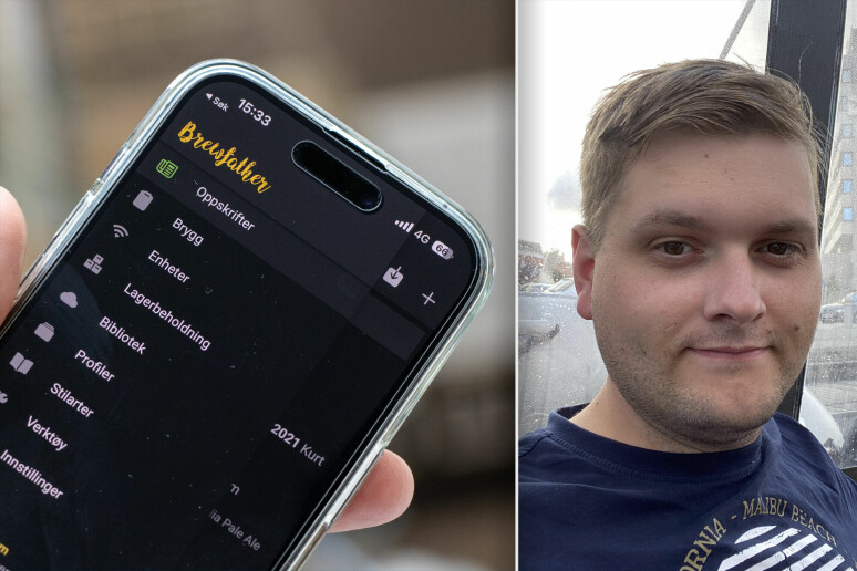 Brewfather-appen har flere hundre tusen registrerte brukere verden over, ifølge Thomas Gangsøy. 📸: Kurt Lekanger / Privat