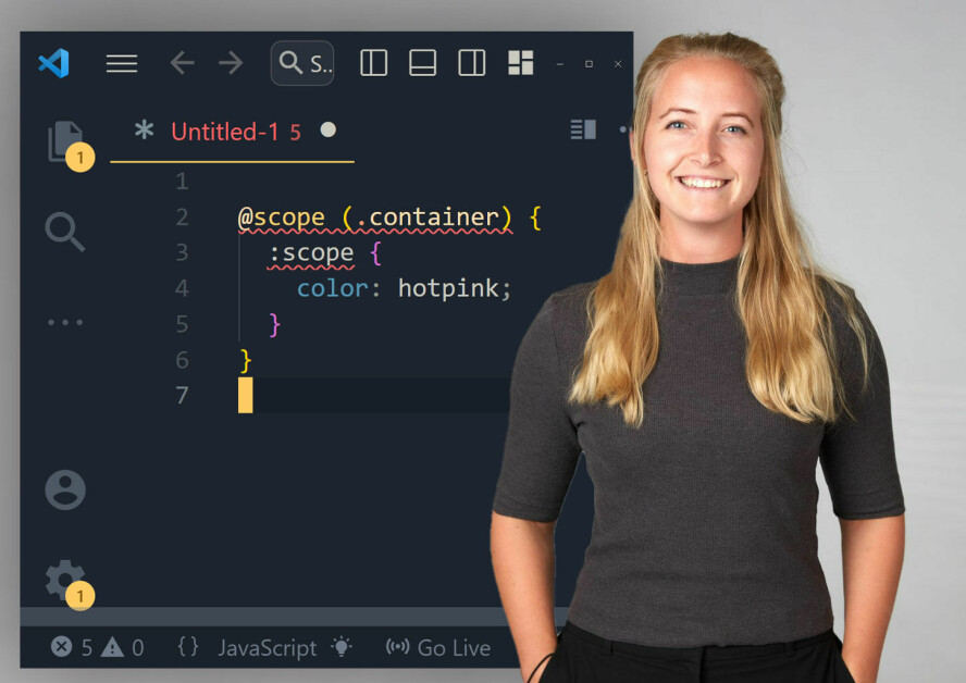 Caroline Odden har sett nærmere på Scoped CSS. 📸: Bekk / Ole Petter Baugerød Stokke