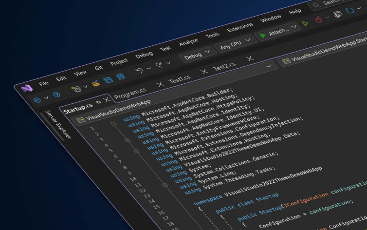 Mer luft og bedre bruk av farger skal gjøre ting litt mer oversiktlig og tydelig. Men ikke alle liker de foreslåtte endringene i Visual Studio-designet. 📸: Microsoft