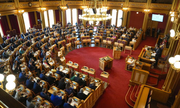 Ap, Sp, Høyre, Frp og KrF støtter de nødvendige lovendringene. Her fra en tidligere avstemning på Stortinget. 📸: Beate Oma Dahle / NTB