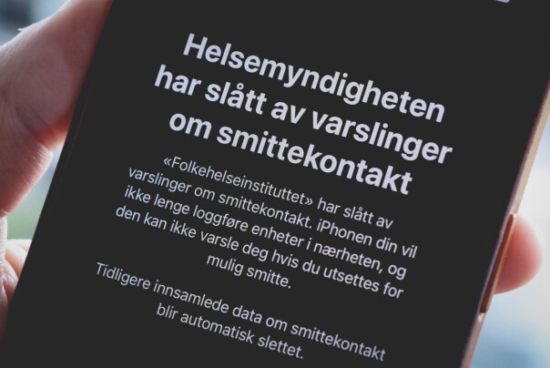 'Folkehelseinstituttet har slått av varslinger om smittekontakt'. 📸: Ole Petter Baugerød Stokke