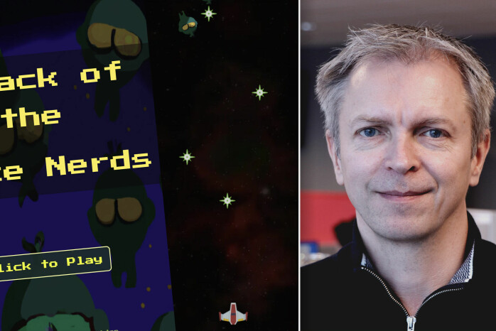 Kurt Lekanger er journalist i kode24, og liker å kode på fritiden. Som for eksempel å lage et skytespill. 📸: Ole Petter Baugerød Stokke