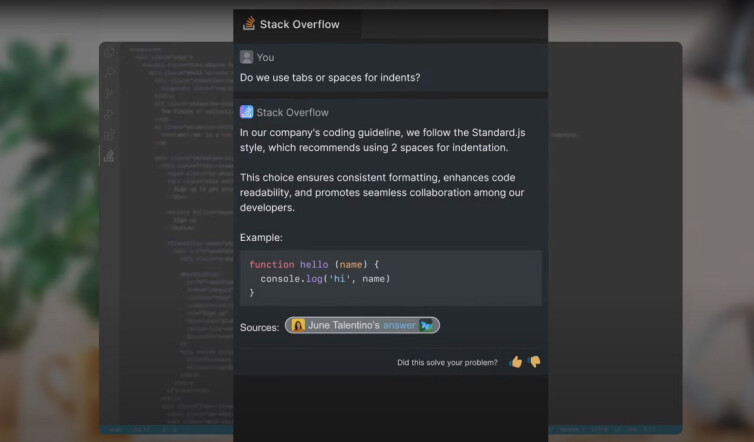 Inntil videre må du sette deg på venteliste for å få tilgang til Stack Overflow for VS Code. 📸: Stack Overflow (YouTube)