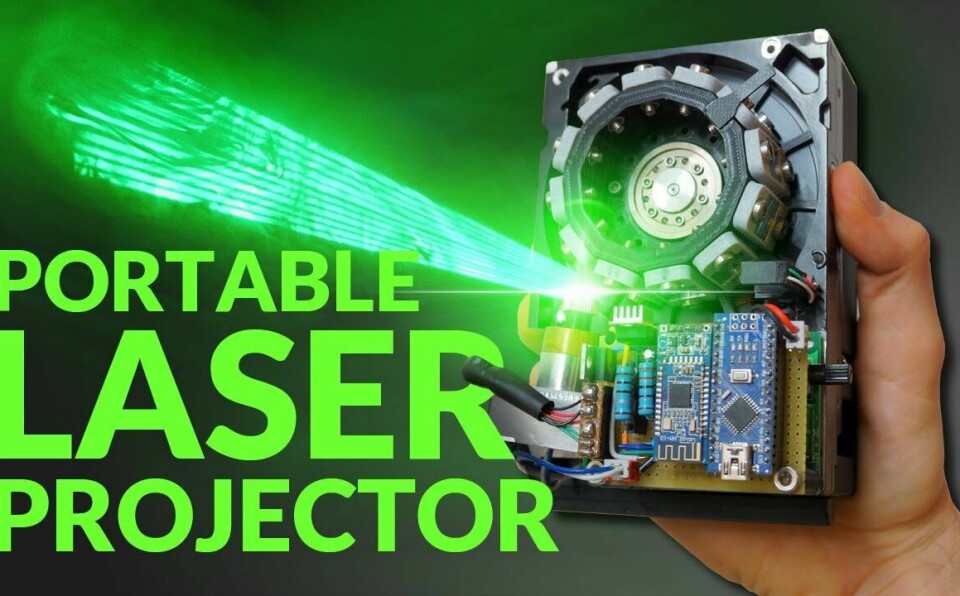 DIY Laser Projector - Built from an old hard drive
