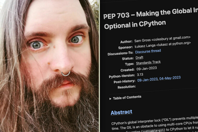 Leon Sandøy står bak den offisielle Python-discorden, og er veldig positiv til at GIL nå kan bli fjernet fra Python. 📸: Privat
