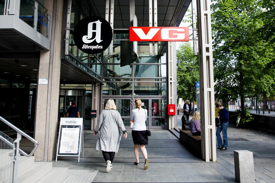 Aftenpostens lokaler i Akersgaten 55 i Oslo. 📸: Håkon Mosvold Larsen / NTB