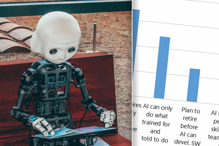 De mest optimistiske utviklerne har mange gode argumenter for hvorfor AI ikke vil overta jobben deres. 📸: Andrea De Santis, Unsplash / Evans Data Corp.