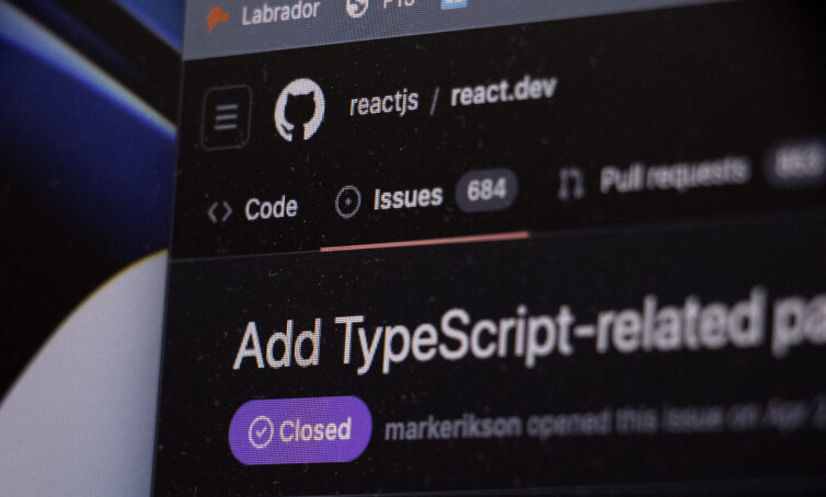 Den offisielle React-dokumentasjonen har nå fått informasjon om hvordan du bruker React med TypeScript. 📸: Kurt Lekanger