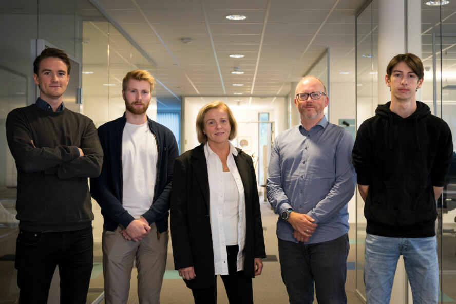 Didrik Eilertsen, Michal Berg, Trude Kleppe, Olaf Nord-Varhaug og Lars-Ivar Giskegjerde. 📸: Sara Helen Haram / twoday