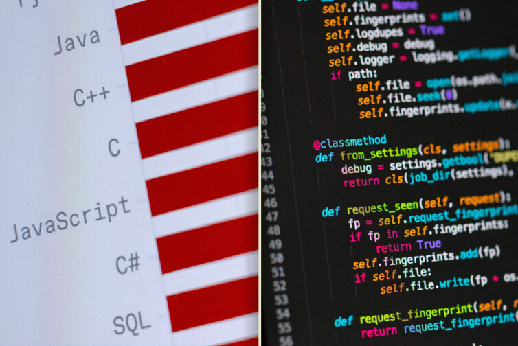 Årets liste over populære programmeringsspråk viser at Python løper ifra de andre språkene. 📸: Kurt Lekanger / Chris Ried, Unsplash