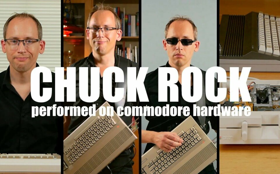 CHUCK ROCK Amiga intro music performed on Commodore-based instruments