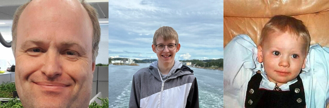 Tre av dem som jobbet på spreng for å fikse problemene valgkvelden: Nicolai Langfeldt (DevOps Engineer), Ole Halvor Lindtveit Bergan (lærling i IT-drift) og Martin Pedersen (utvikler). Bildet av sistnevnte er ikke helt nytt. 📸: Privat
