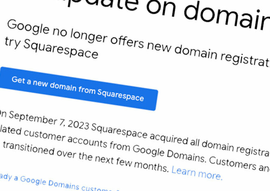 Google Domains har registrert sitt siste domene, melder Ars Technica. 📸: Skjermdump