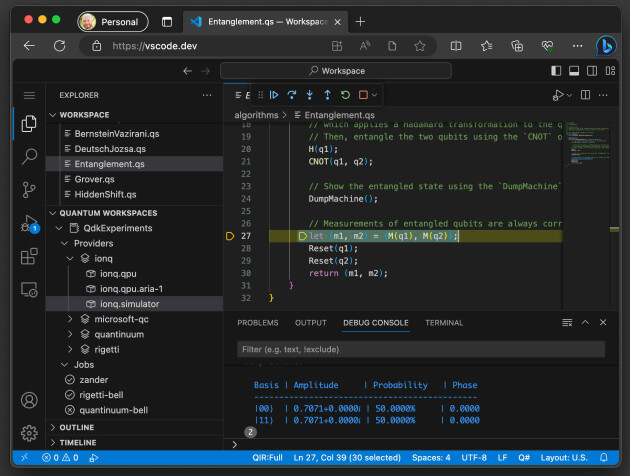 Microsofts nye QDK kan brukes via et VS Code-tillegg. 📸: Microsoft