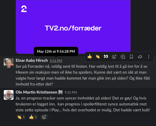 TV 2-utviklerne vil gjøre nettsidene spoilerfrie