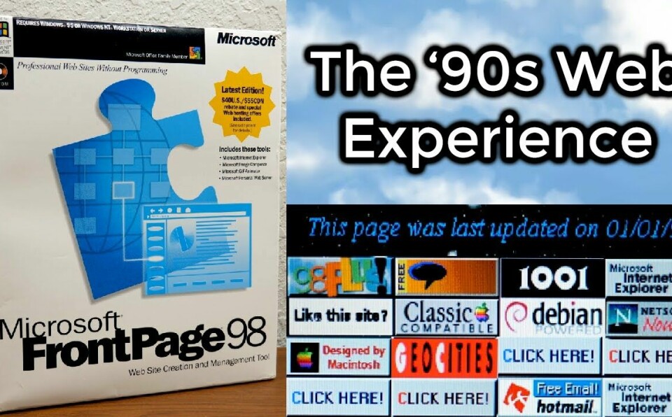 Making a ’90s Style Website With Microsoft FrontPage 98!