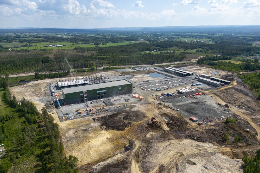 Datasenterselskapet Green Mountain bygger et nytt datasenteranlegg i Heggvin Næringspark i Hamar og Løten kommuner. Datalagringsanlegget skal blant annet lagre data for TikTok. 📸: Cornelius Poppe / NTB
