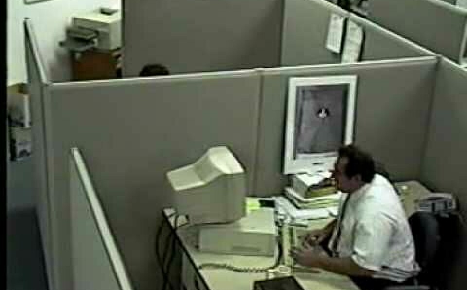 Man destroys computer
