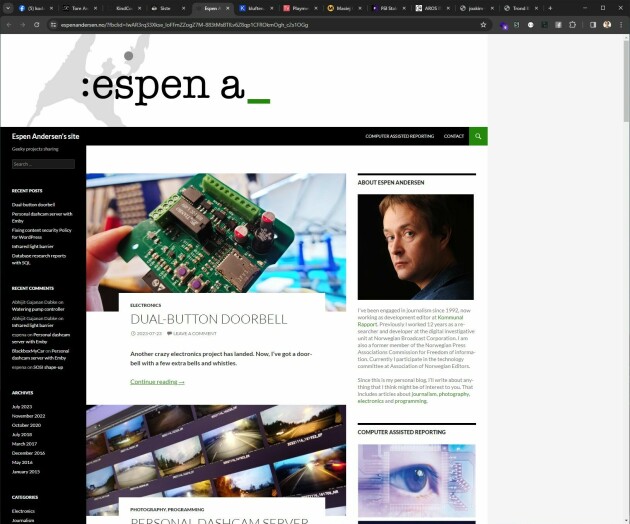 Espen Andersen står bak espenandersen.no.