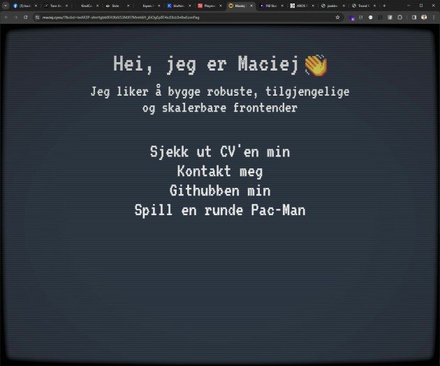 Maciej Ostrowski står bak maciej.cyou.