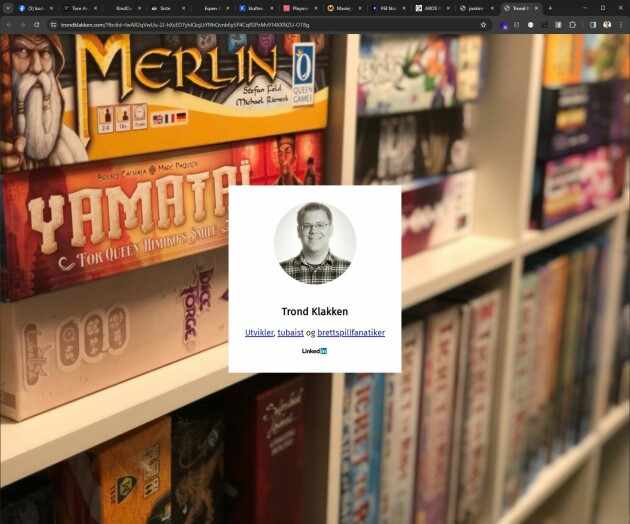 Trond Klakken står bak trond.klakken.no.
