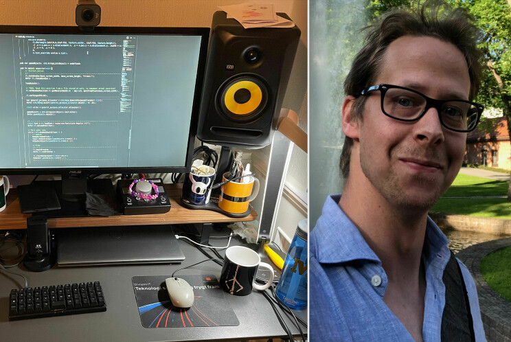 Michael Odden forteller om alt utstyret han er avhengig av som utvikler. 📸: Privat
