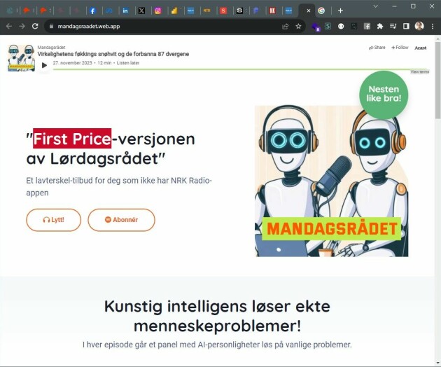 Mandagsrådet. 'Nesten like bra!'