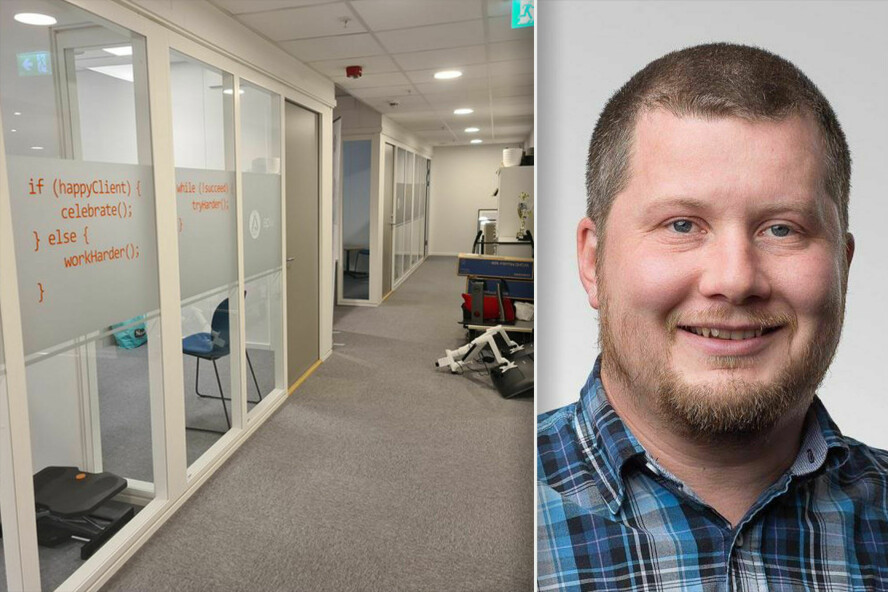 Benjamin Selmer, daglig leder i selskapet, forteller at Aplia hadde et rekordstort overskudd første halvår i år. Men selskapet så allerede før sommeren at ordreinngangen var noe svakt. 📸: Aplia