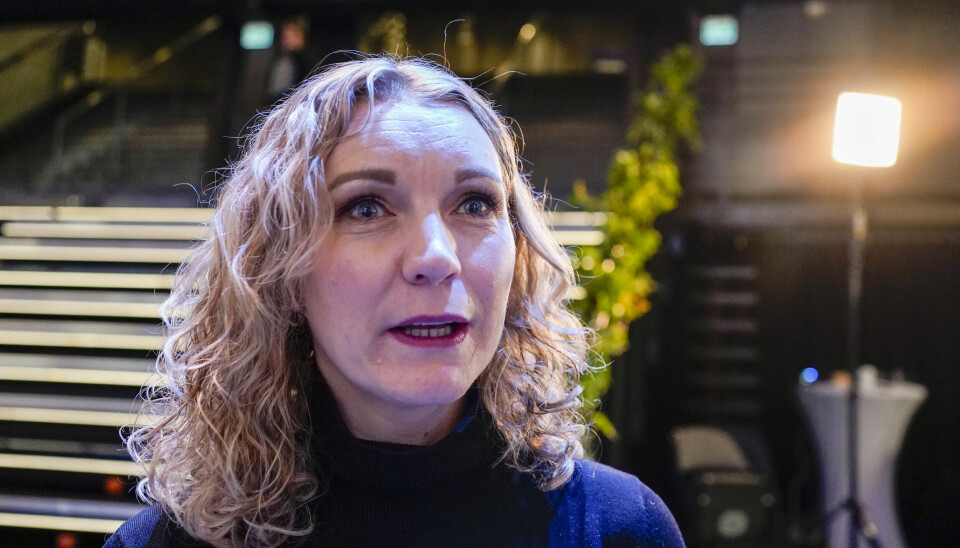 Digitaliserings- og forvaltningsminister Karianne Tung (Ap) under Næringslivets Hovedorganisasjons årskonferanse i Oslo Spektrum. 📸: Terje Pedersen / NTB